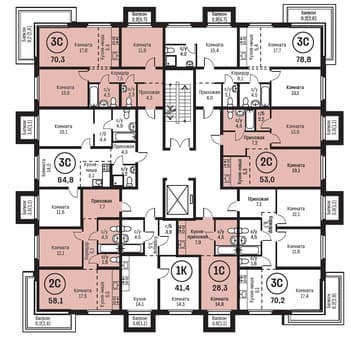 Объявление о продаже однокомнатной квартиры, 41.4 м², этаж 4 из 8. Фото 10