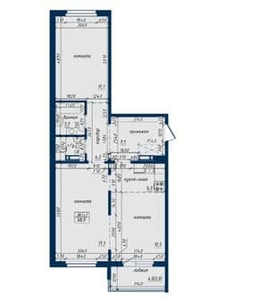 Продать трехкомнатную квартиру, 70.3 м², этаж 3 из 10. Фото 3