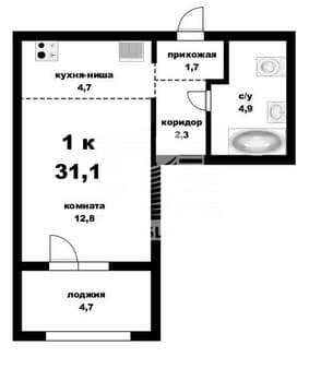 Продаем однокомнатную квартиру, 31.1 м², этаж 8 из 17. Фото 1
