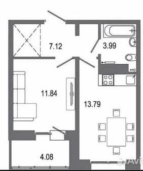 Продам однокомнатную квартиру, 41 м², этаж 8 из 16. Фото 1