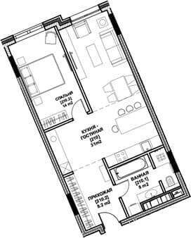 Продаем однокомнатную квартиру, 63.5 м², 10 мин. до метро пешком, этаж 4 из 4. Фото 1