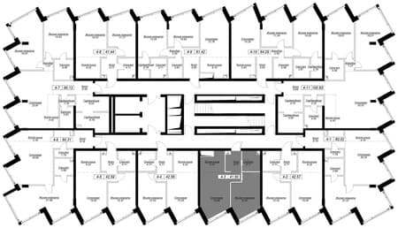 Объявление о продаже однокомнатной квартиры, 43.19 м², 19 мин. до метро пешком, этаж 4 из 9. Фото 8