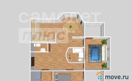 Продам трехкомнатную квартиру, 150.4 м², этаж 3 из 4. Фото 2