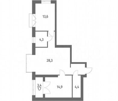 Объявление о продаже двухкомнатной квартиры, 73.7 м², этаж 10 из 11. Фото 5