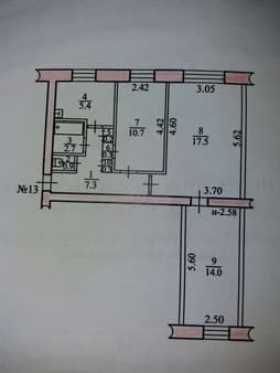 3-комн. квартира, 60 м²