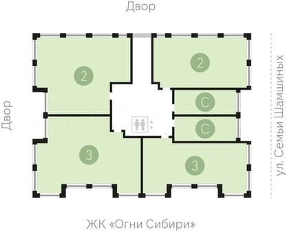Купить двухкомнатную квартиру, 176.9 м², этаж 3 из 8. Фото 4