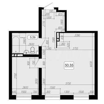 Продать двухкомнатную квартиру, 50.4 м², этаж 12 из 19. Фото 1