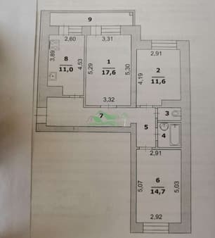 Продаем трехкомнатную квартиру, 73.7 м², этаж 3 из 9. Фото 8