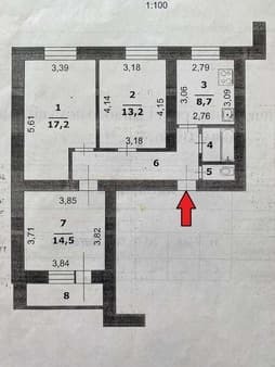 Продажа трехкомнатной квартиры, 70.2 м², этаж 5 из 12. Фото 1