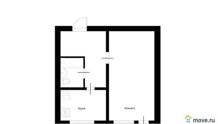 Купить однокомнатную квартиру, 38.1 м², этаж 9 из 10. Фото 5