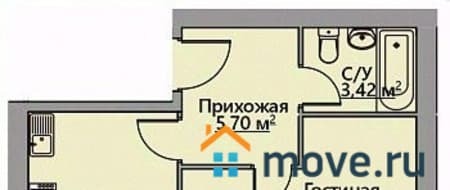 Продам однокомнатную квартиру, 35.31 м², этаж 1 из 4. Фото 1