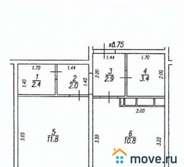 Продам однокомнатную квартиру, 33.3 м², этаж 4 из 8. Фото 3