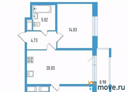 Продается двухкомнатная квартира, 65.71 м², этаж 3 из 18. Фото 1