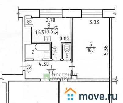 Продам трехкомнатную квартиру, 81.6 м², этаж 3 из 3. Фото 6