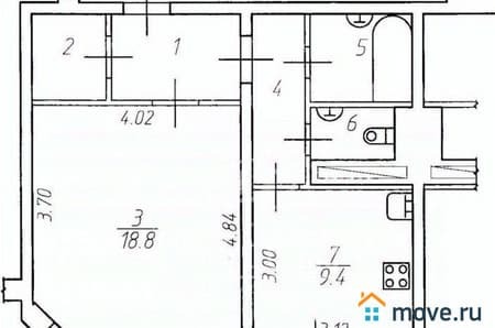 Продам однокомнатную квартиру, 44.5 м², этаж 2 из 14. Фото 7