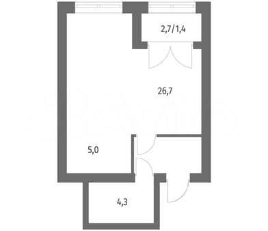 Продать однокомнатную квартиру, 42 м², этаж 2 из 13. Фото 2