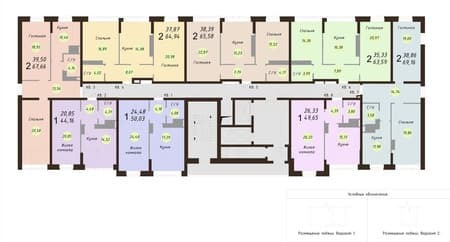 Продаю двухкомнатную квартиру, 68.3 м², этаж 22 из 24. Фото 3