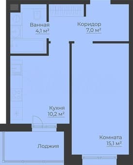 Объявление о продаже однокомнатной квартиры, 40.2 м², этаж 5 из 8. Фото 1
