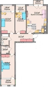 Продать трехкомнатную квартиру, 118 м², этаж 5 из 6. Фото 1