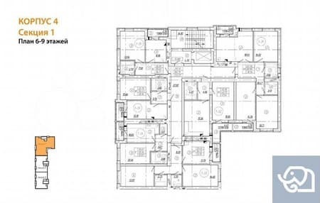 Продать трехкомнатную квартиру, 80.9 м², этаж 9 из 10. Фото 3