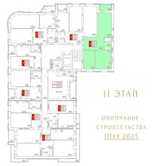 Продажа двухкомнатной квартиры, 76.9 м², этаж 3 из 9. Фото 2