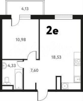 Продам однокомнатную квартиру, 40.9 м², этаж 14 из 17. Фото 1