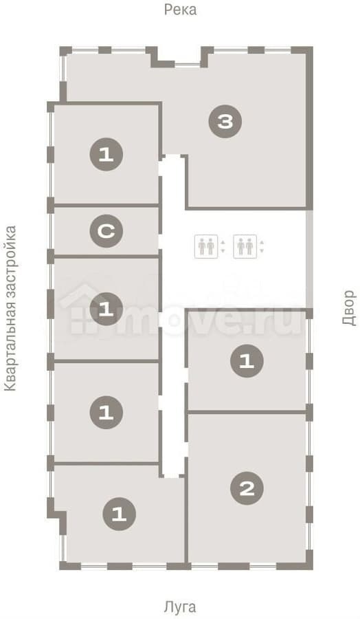 2-комн. квартира, 75.3 м²