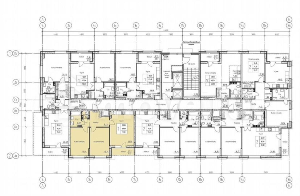 2-комн. квартира, 71.9 м²